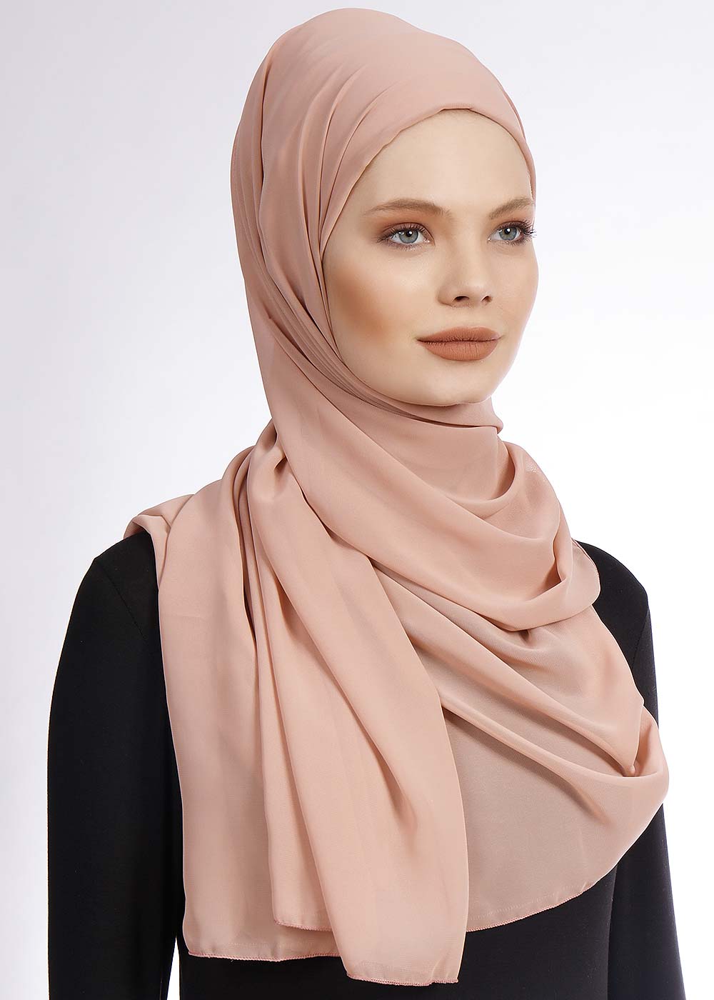 Everyday Chiffon Hijab with Undercap | Salmon