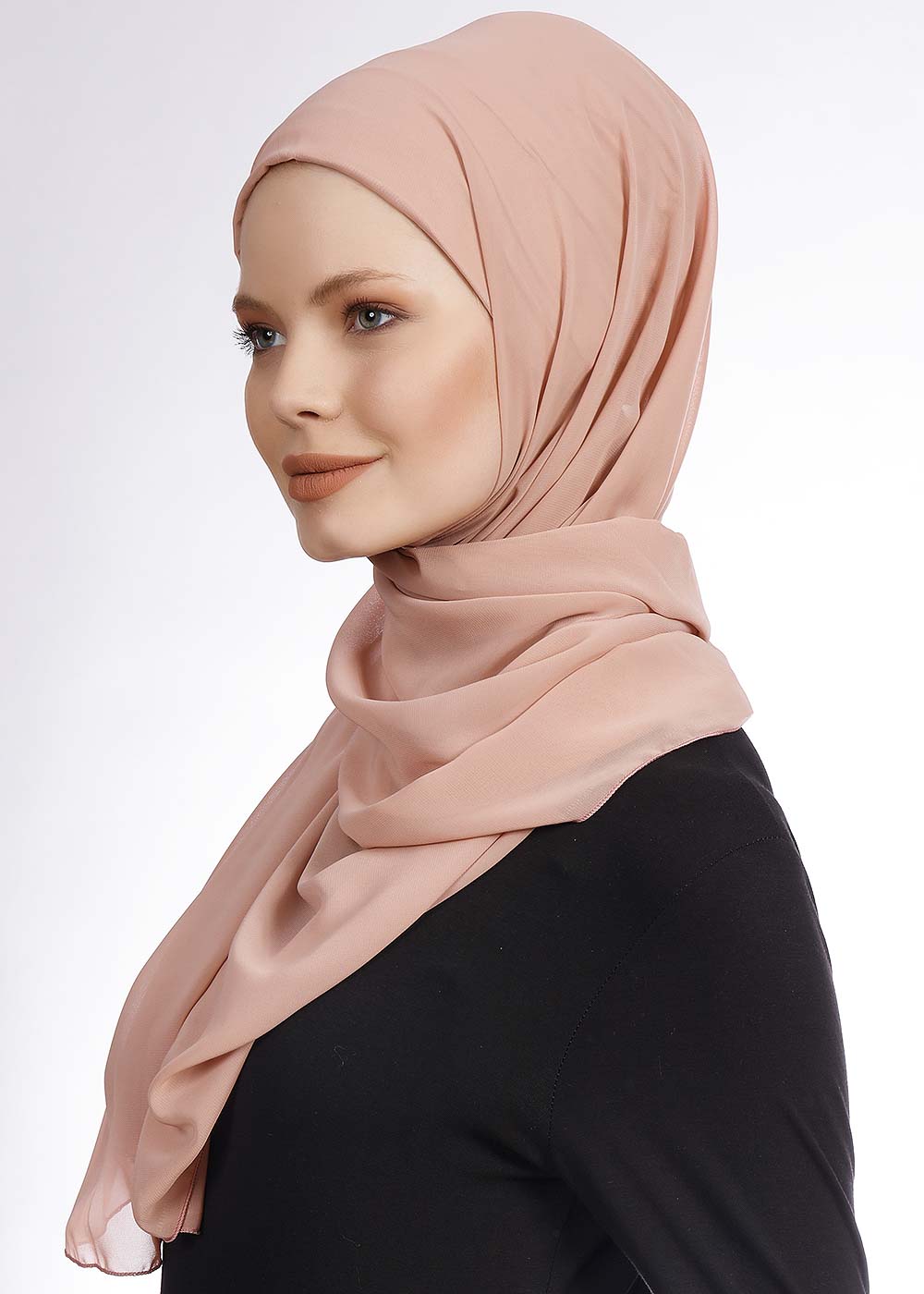 Everyday Chiffon Hijab with Undercap | Salmon