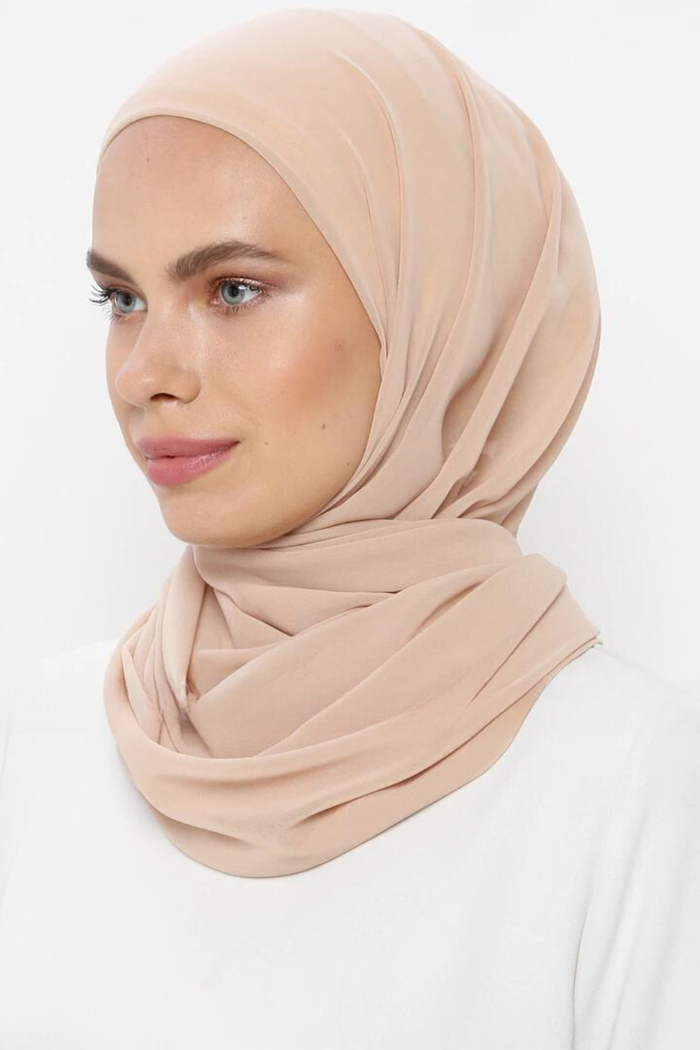 Everyday Chiffon Hijab with Undercap | Nude