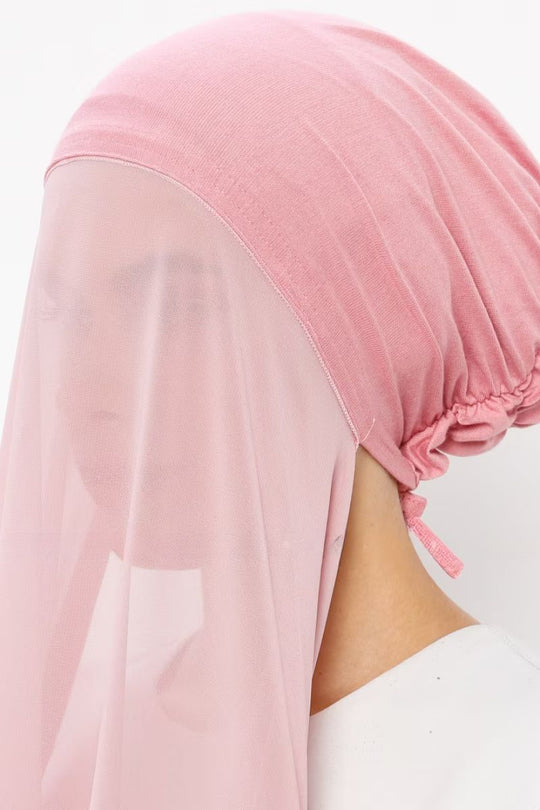 Everyday Chiffon Hijab with Undercap | Pink