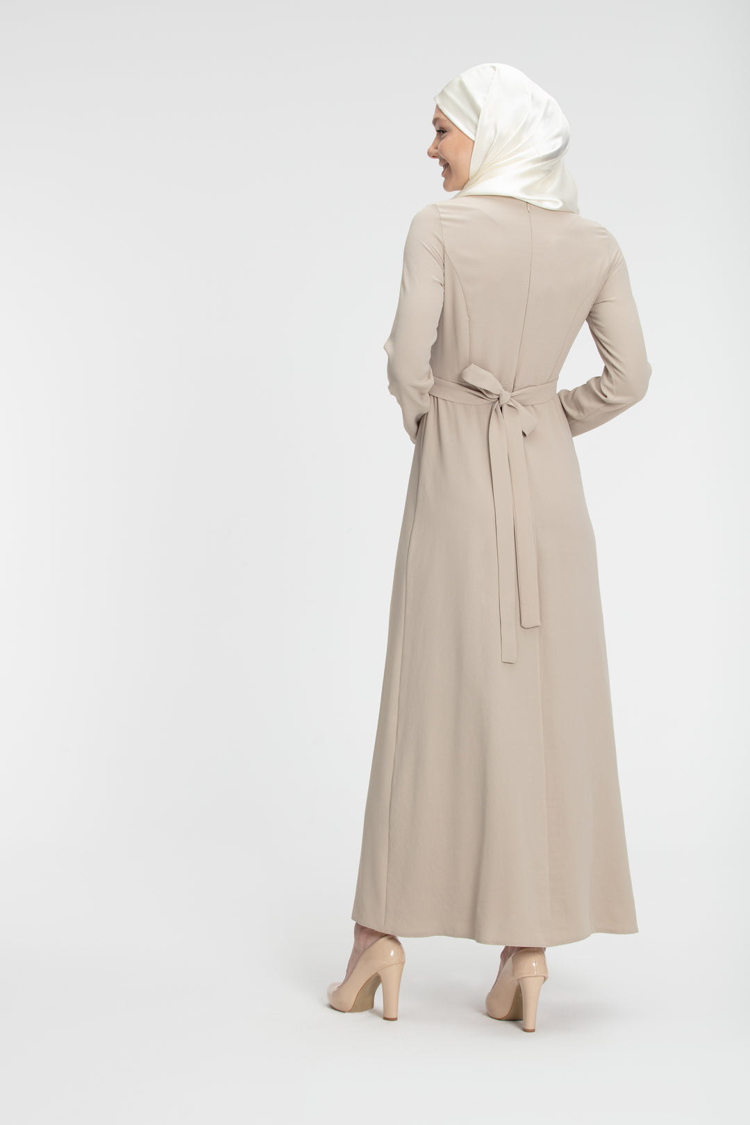 Noor Wrap Dress | Champagne Beige