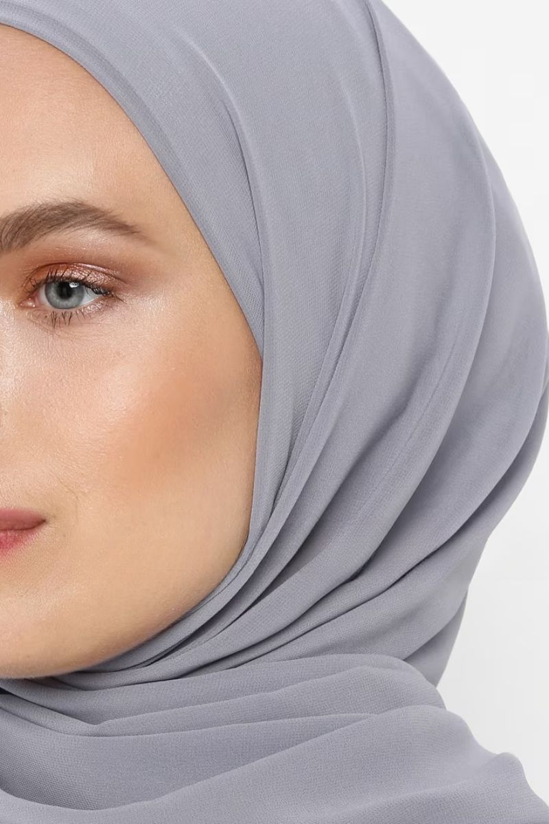 Everyday Chiffon Hijab with Undercap | Grey