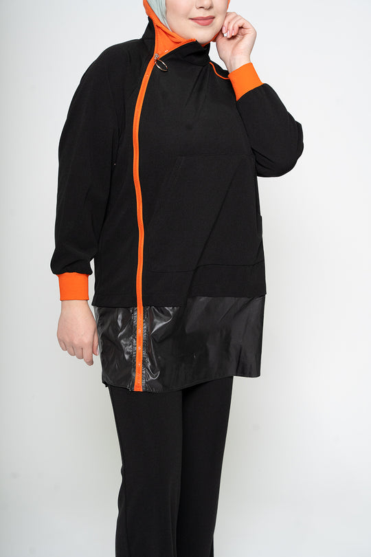 Sport Chic Modest Tracksuit | Black