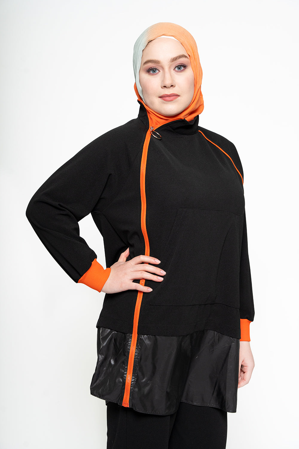 Sport Chic Modest Tracksuit | Black