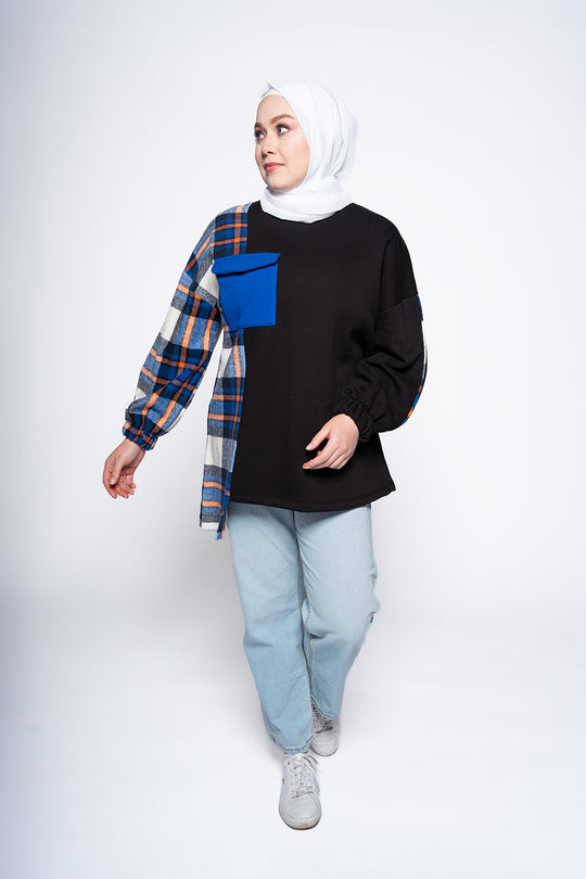 Hadeel Oversized Modest Sweatshirt | Black