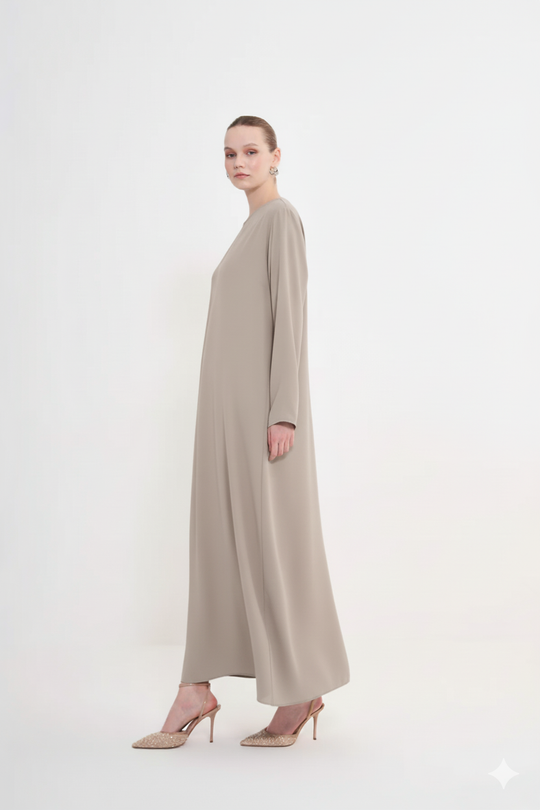 Timeless Noir Modest Abaya | Beige