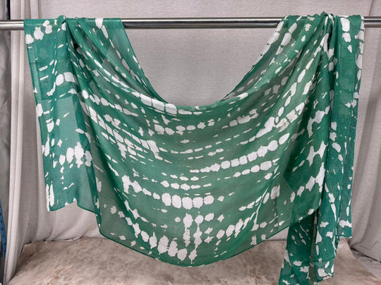 Printed Modal Hijab | Green tie-dye