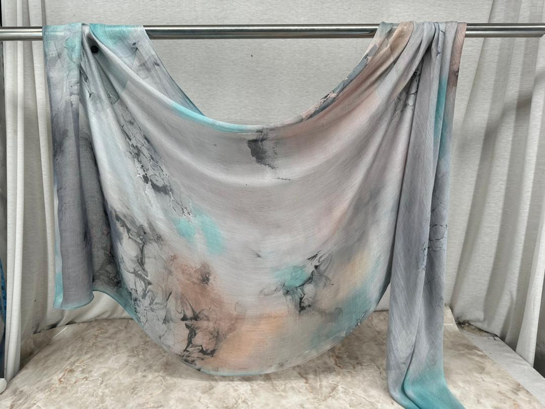 Printed Modal Hijab | Soft-Focus Batik