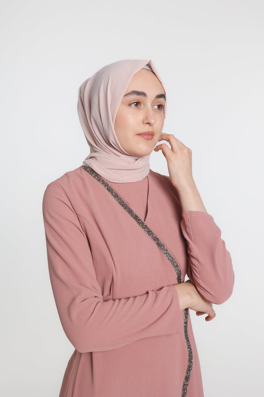 Noor Wrap Modest Dress | Pink