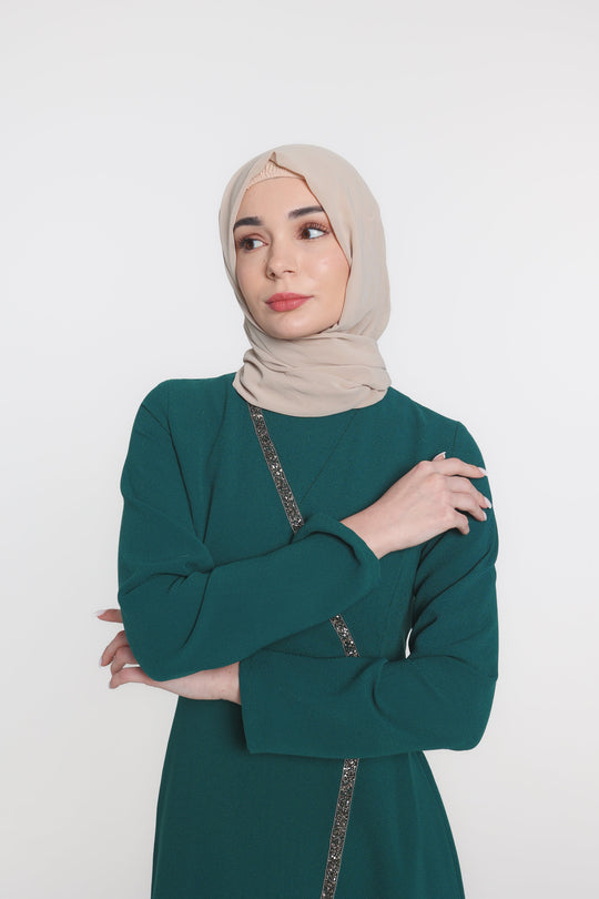 Noor Wrap Modest Dress | Green