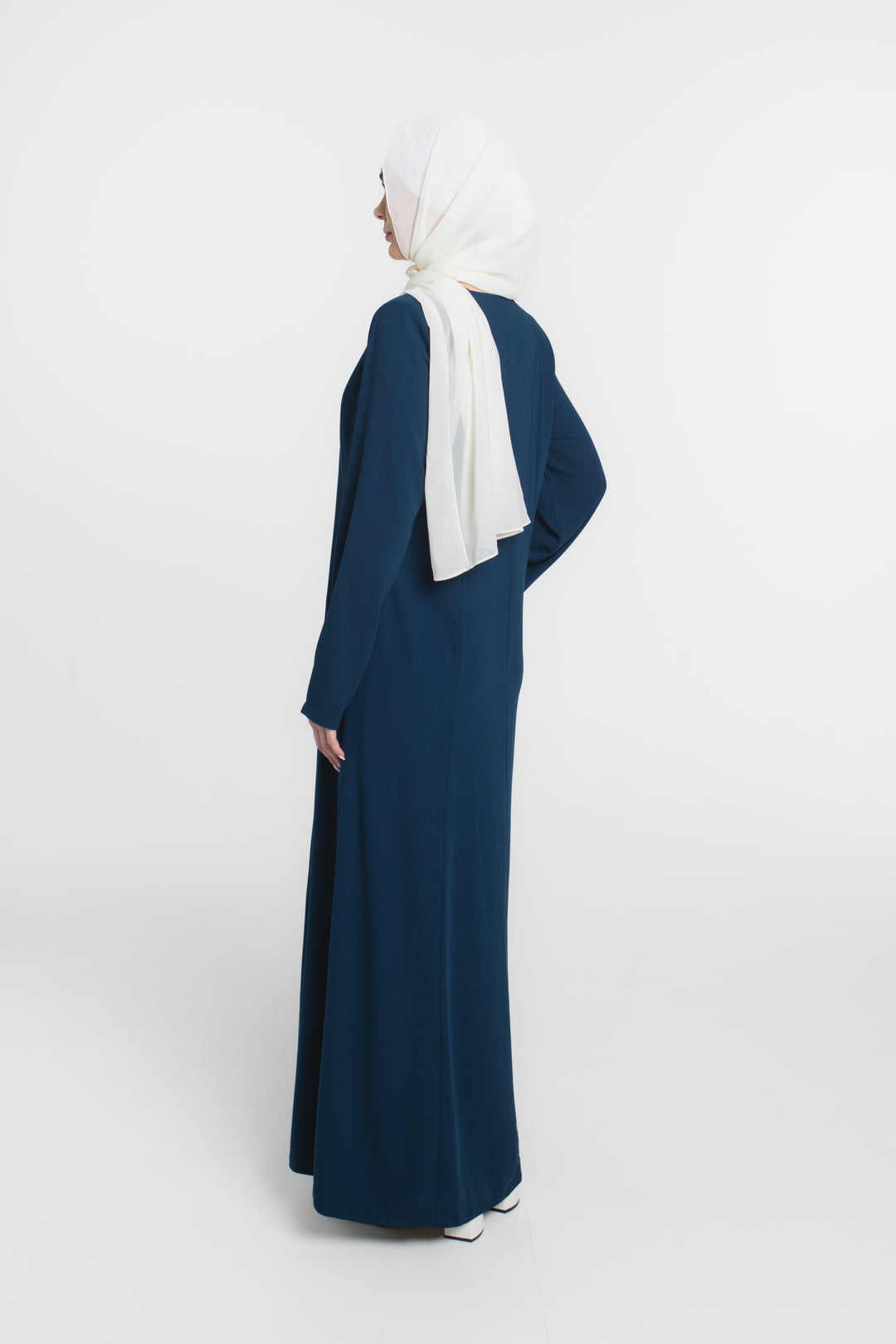 Zipper Expanded Modest Abaya | Prussian Blue