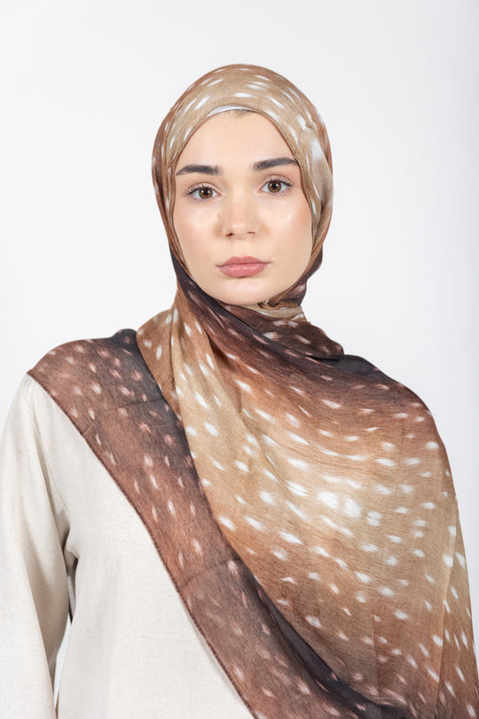 Printed Modal Hijab | Gazelle print