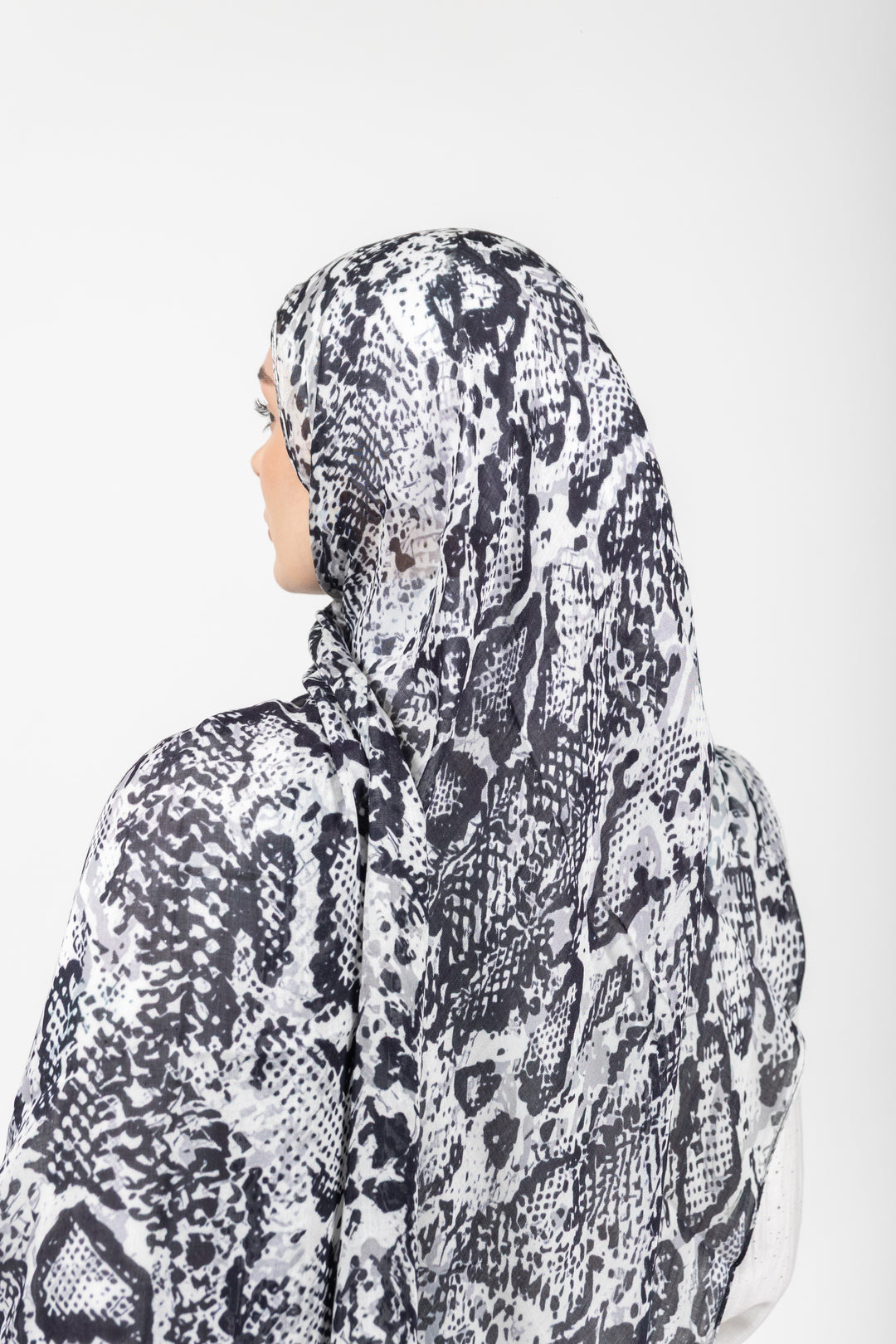Printed Modal Hijab | Snow Leopard