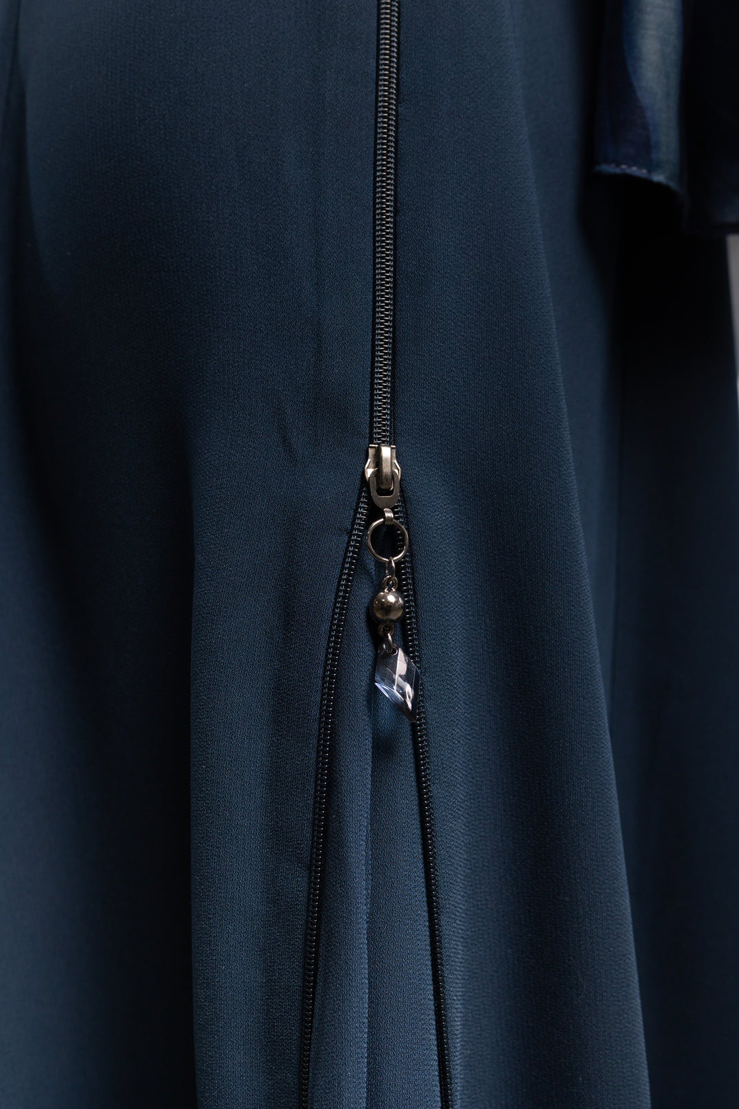 Zipper Side Expanded Modest Abaya | Prussian Blue