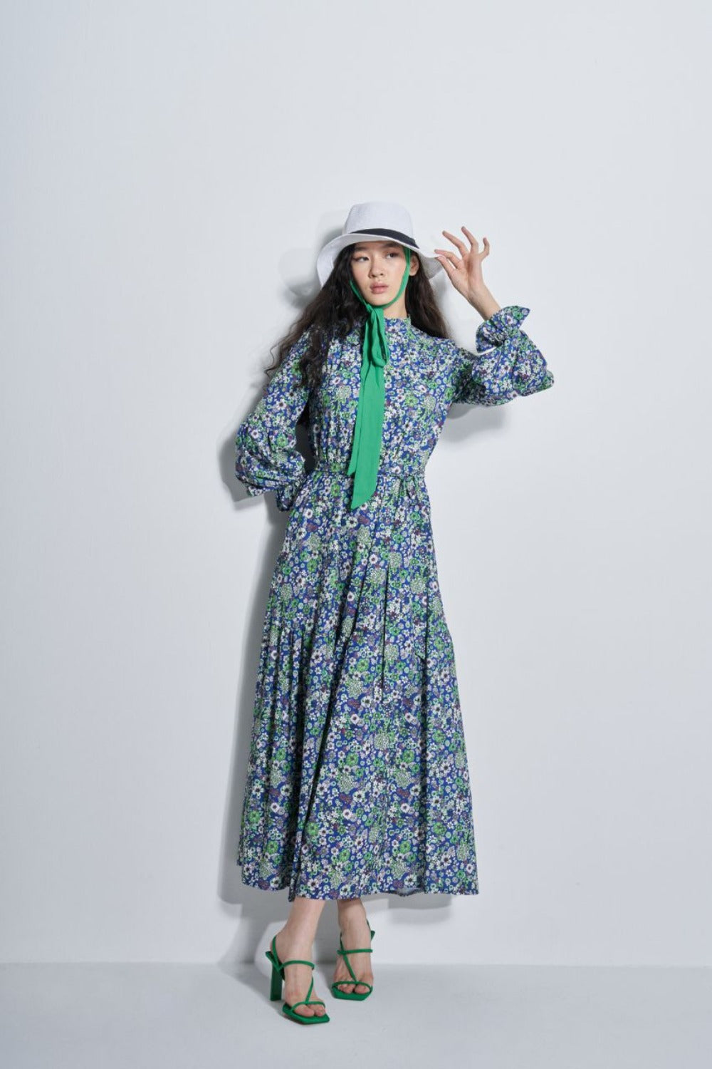 Dorra Floral Modest Dress | Blue