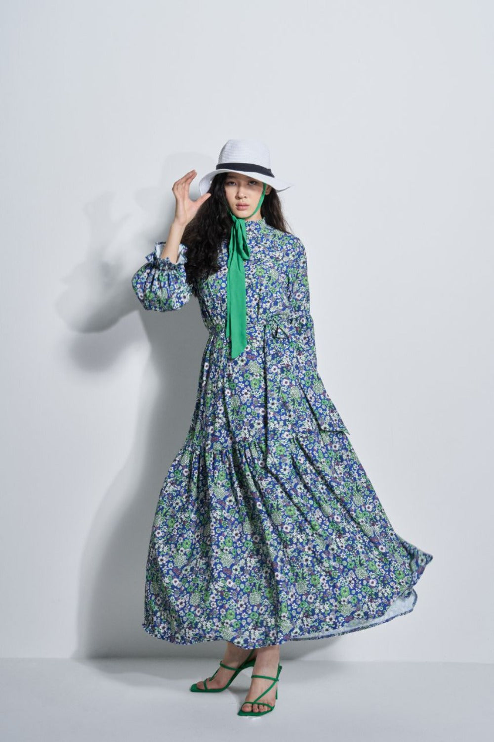 Dorra Floral Modest Dress | Blue