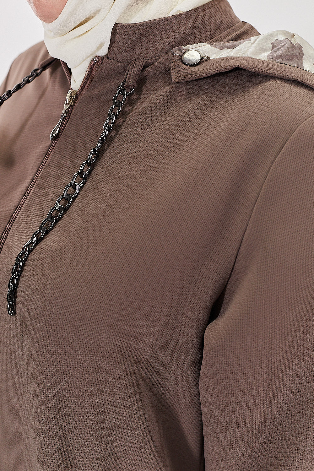 Elegance Cascade Modest Turkish Jilbab | Mocha