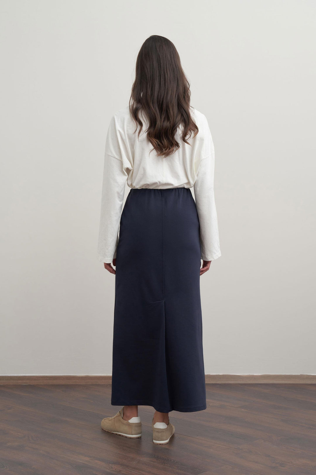 Veronica Maxi Modest Skirt | Navy