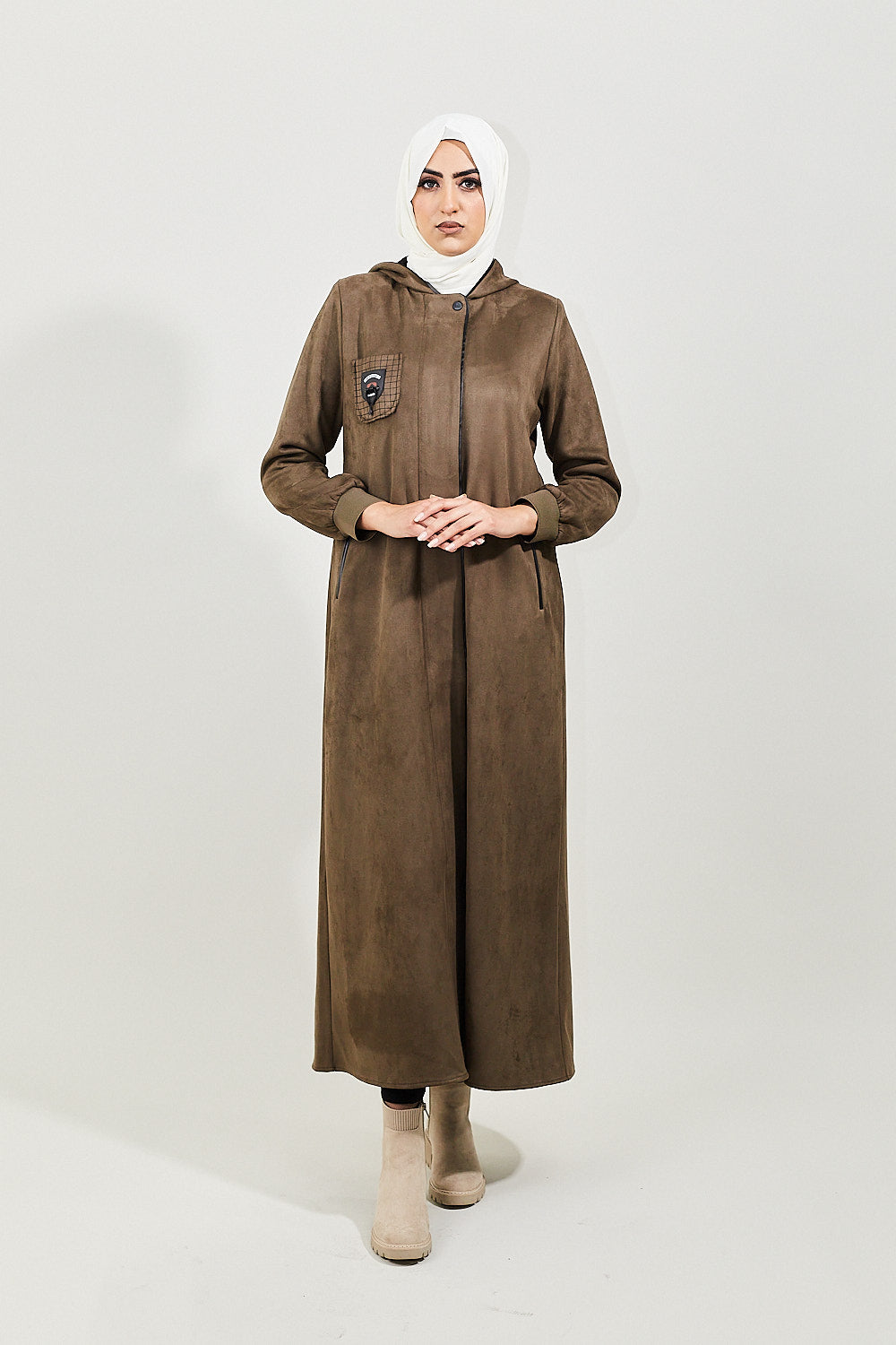 Hooded Modest Velvet Turkish Jilbab | Dana Fashion