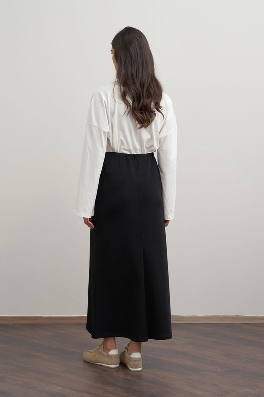 Veronica Maxi Modest Skirt | Black