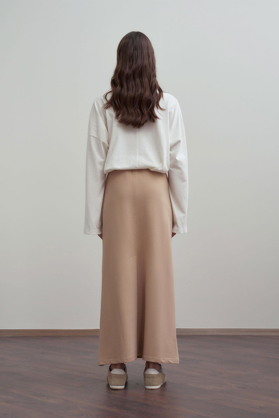 Veronica Maxi Modest Skirt | Beige