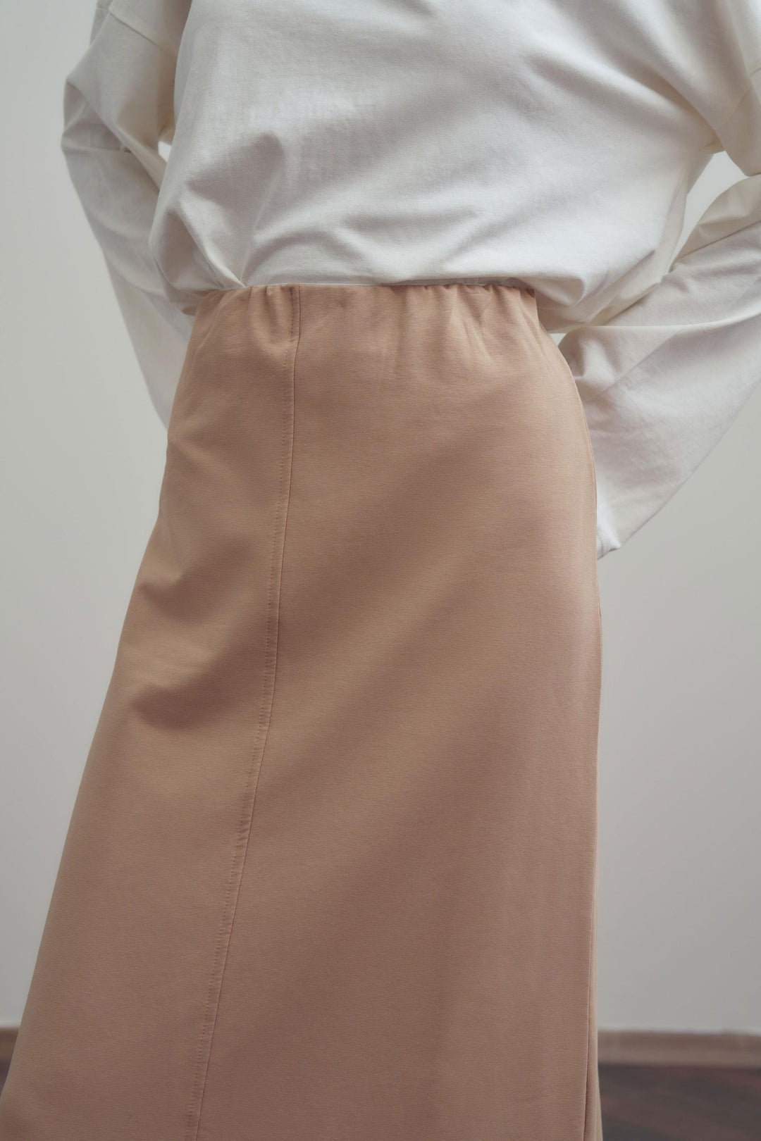 Veronica Maxi Modest Skirt | Beige