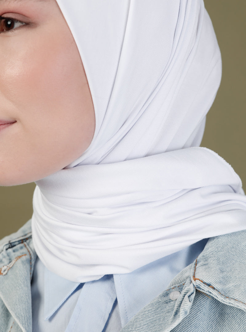 Instant Jersey Scarf | White