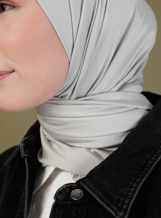 Instant Jersey Scarf | Light Grey