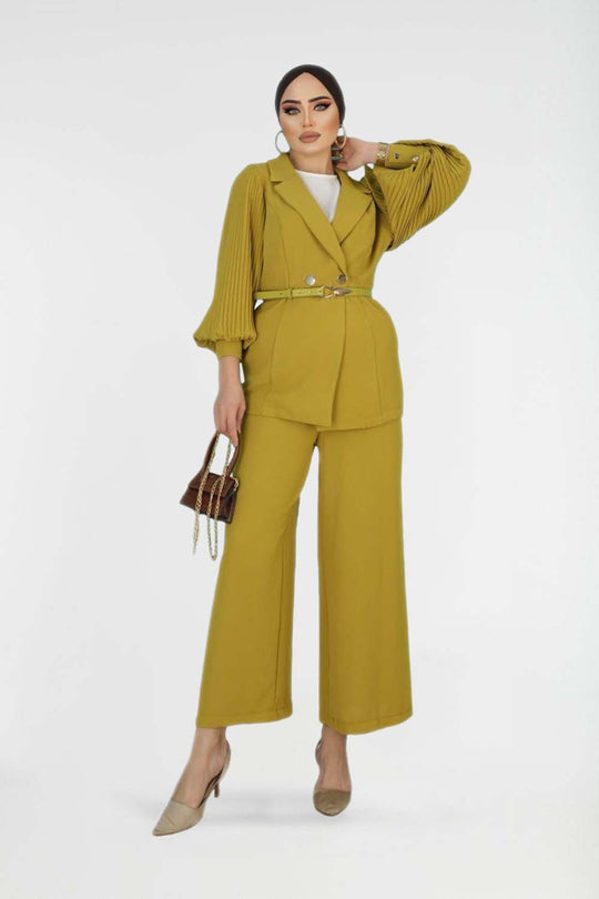 Siina Modest Pant Set | Canary