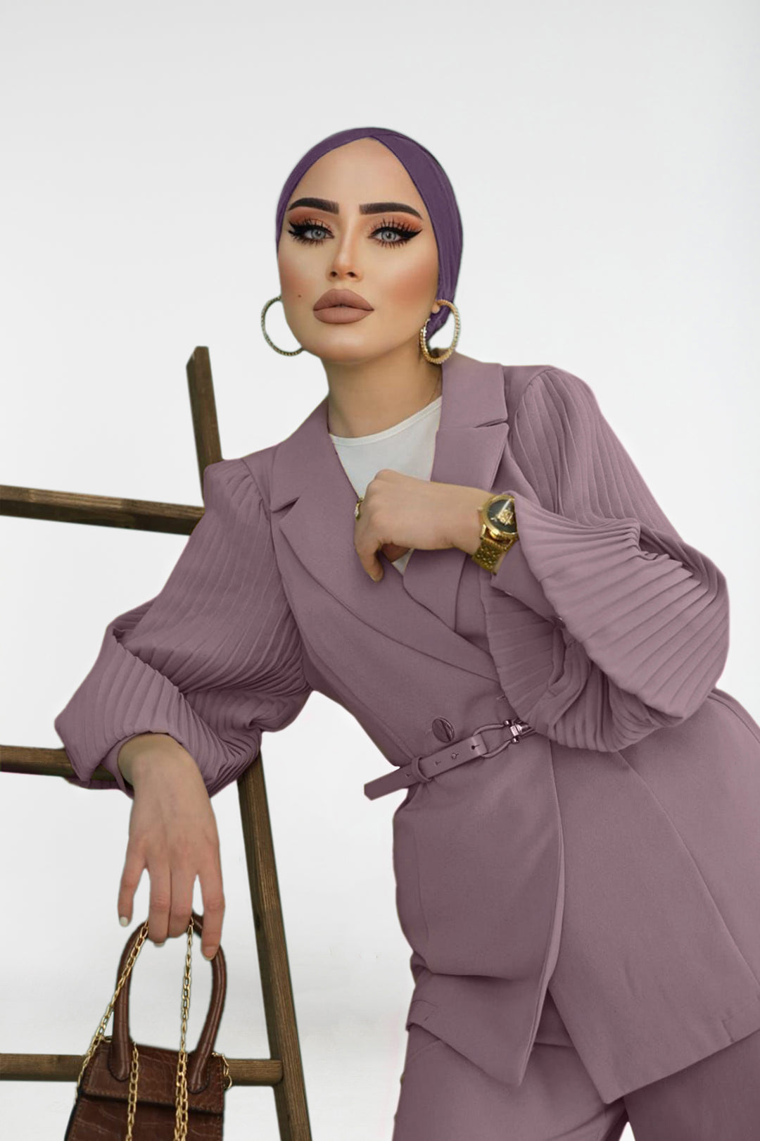 Siina Modest Pant Set | Blush Pink