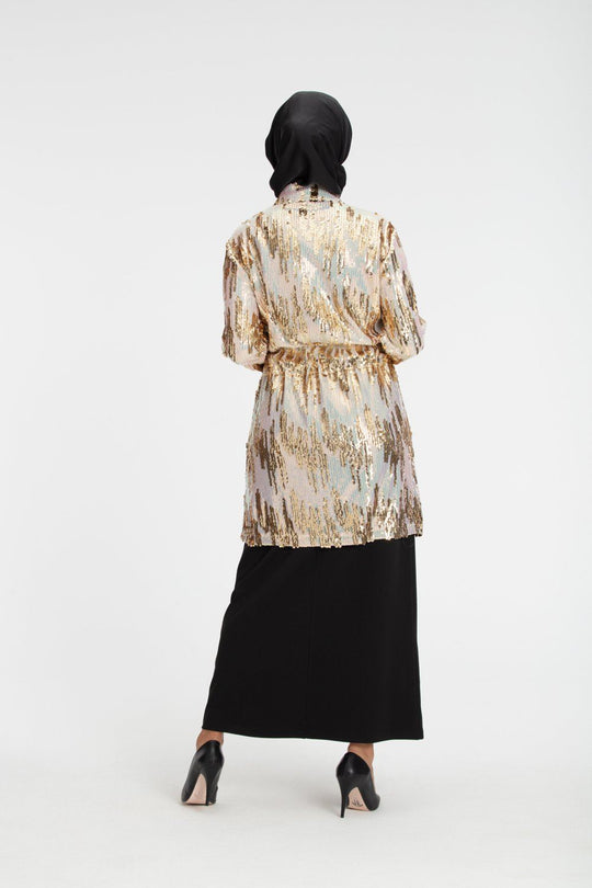 ‘AATIFA’ Sequin Top | Gold Top Dana Fashion 