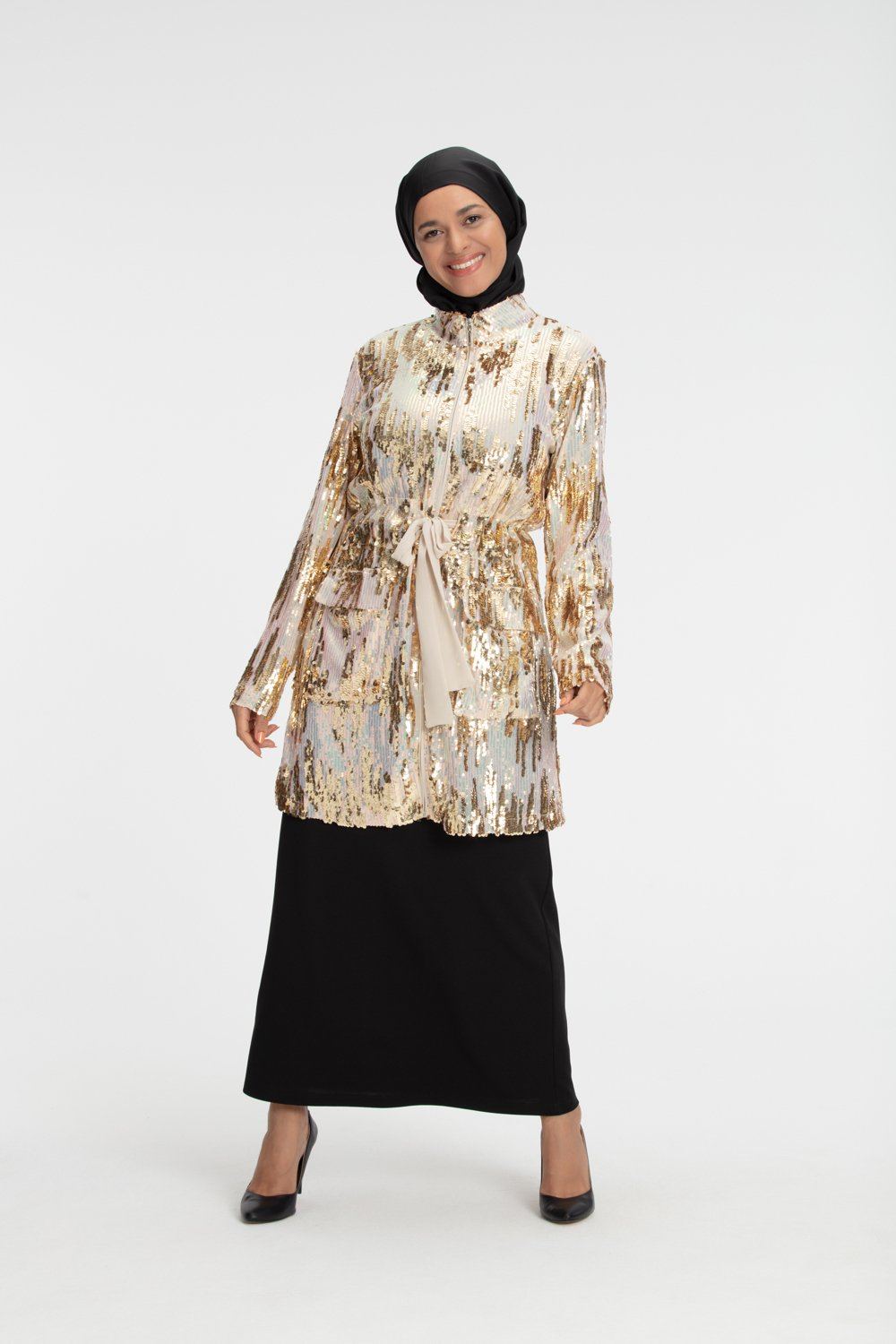 ‘AATIFA’ Sequin Top | Gold Top Dana Fashion 