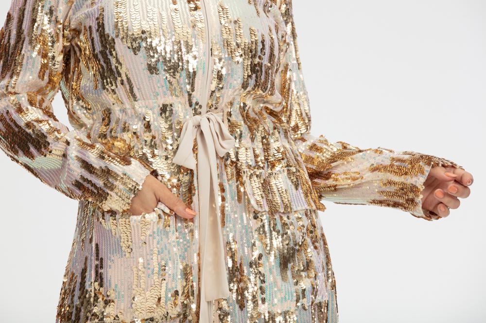 ‘AATIFA’ Sequin Top | Gold Top Dana Fashion 