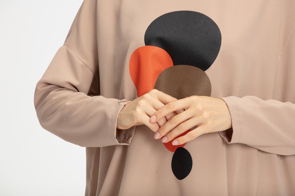 ‘BISMA’ Circle Top | Beige Top Dana Fashion 