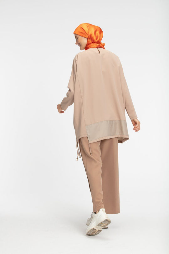 ‘BISMA’ Circle Top | Beige Top Dana Fashion 