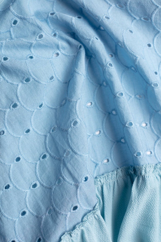 ‘ELLA’ Button Up Top | Baby Blue Top Dana Fashion 