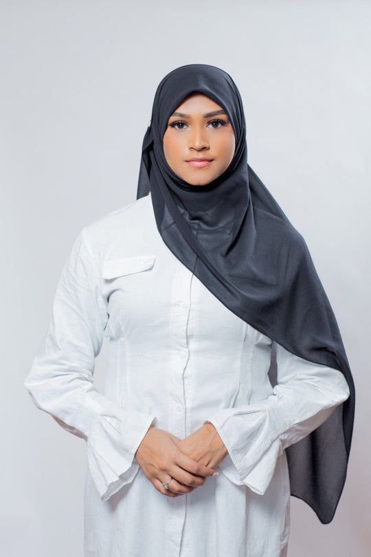 Everyday Chiffon Hijab | Black Hijab Dana Fashion 