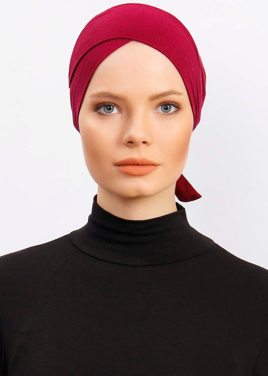 Undercap Bonnet-Cross | Maroon