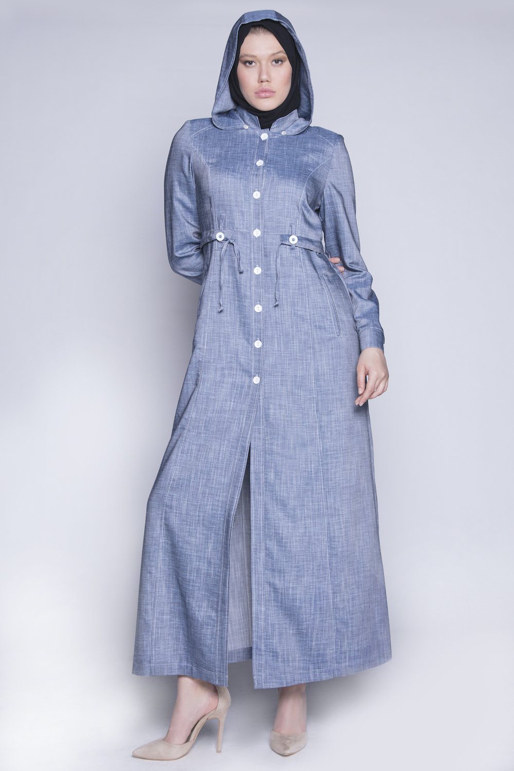 Light Indigo | Topcoat Jilbab Dana Fashion 