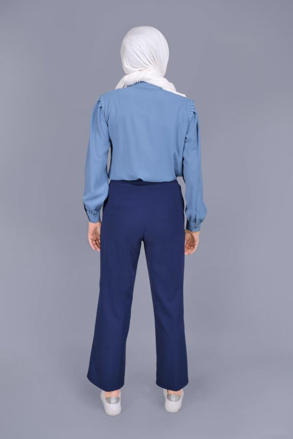 ‘MAYBELLA’ Buttoned Flowy Pants| Navy Pants Dana Fashion 