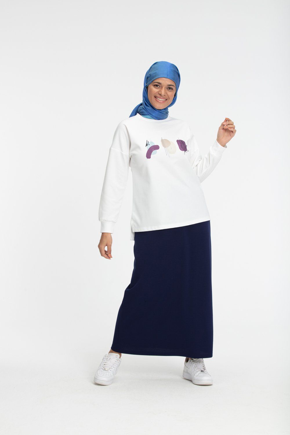 ‘VERONICA’ Maxi Skirt | Blue Skirt Dana Fashion 